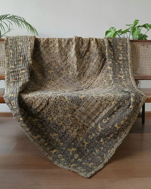 Ajrakh Patchwork Double Razai – (RAZA0005)