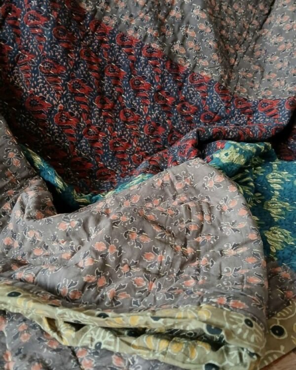 Ajrakh Patchwork Double Razai – (RAZA0005) - Image 4