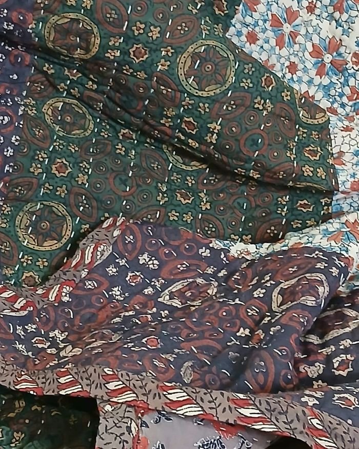 Ajrakh Patchwork Double Razai – (RAZA0003) - Image 4