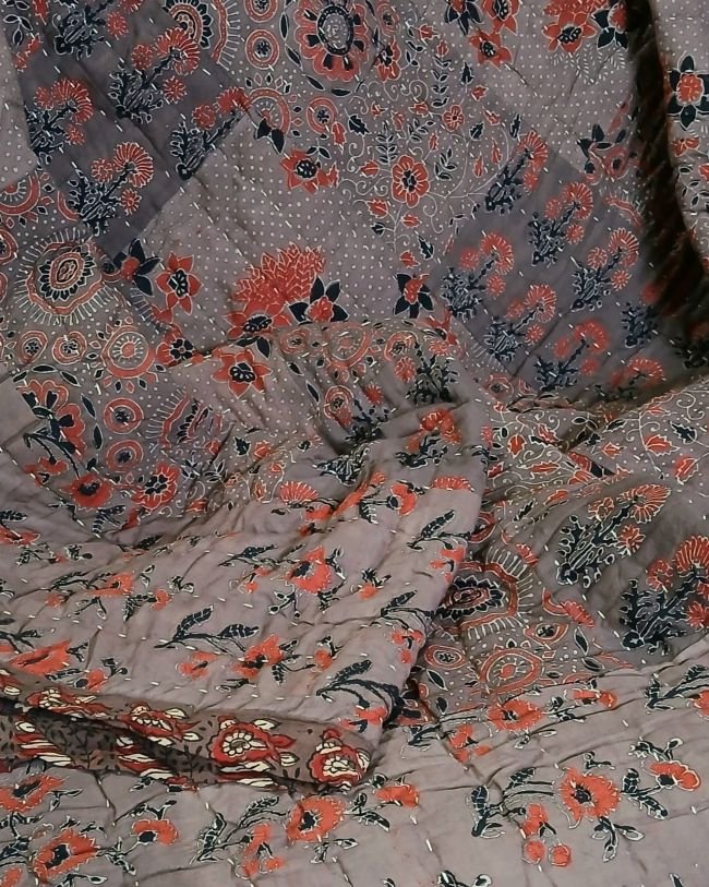 Ajrakh Patchwork Double Razai – (RAZA0003) - Image 2
