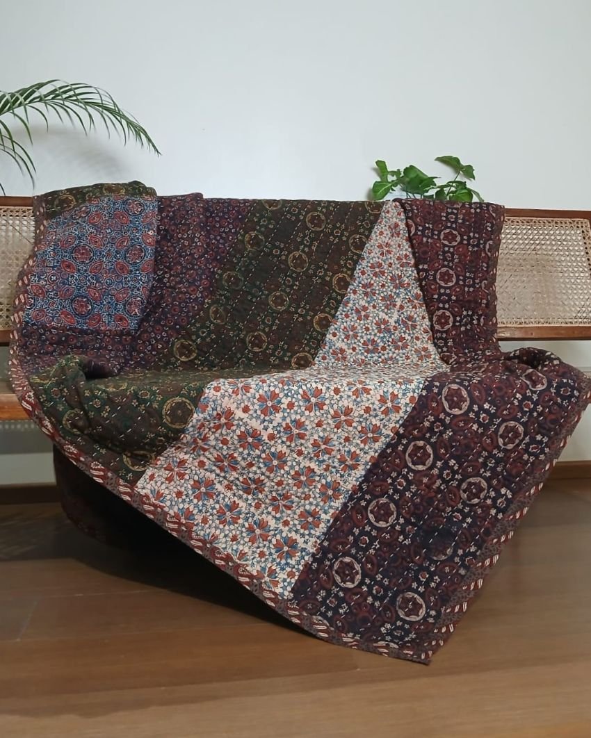 Ajrakh Patchwork Double Razai – (RAZA0003) - Image 3