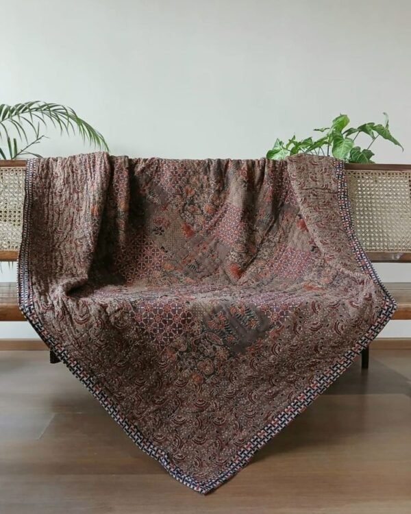 Ajrakh Patchwork Double Razai – (RAZA0007)