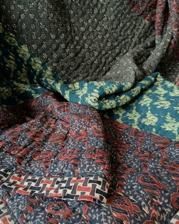 Ajrakh Patchwork Double Razai – (RAZA0007) - Image 4