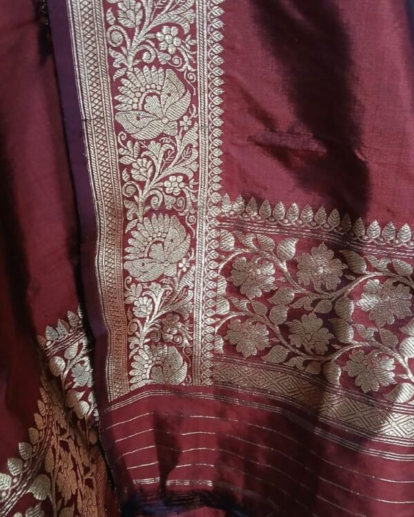 Banarasi Pure Katan Silk Dupatta – (DUPT0040) - Image 4