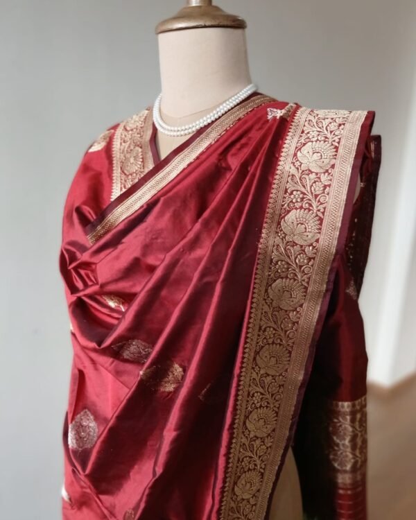 Banarasi Pure Katan Silk Dupatta – (DUPT0040) - Image 2