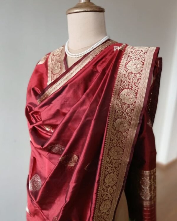 Banarasi Pure Katan Silk Dupatta – (DUPT0040) - Image 6
