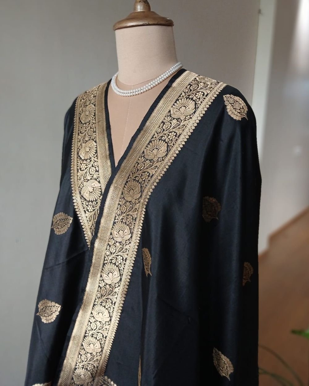Banarasi Pure Katan Silk Dupatta – (DUPT0050) - Image 3
