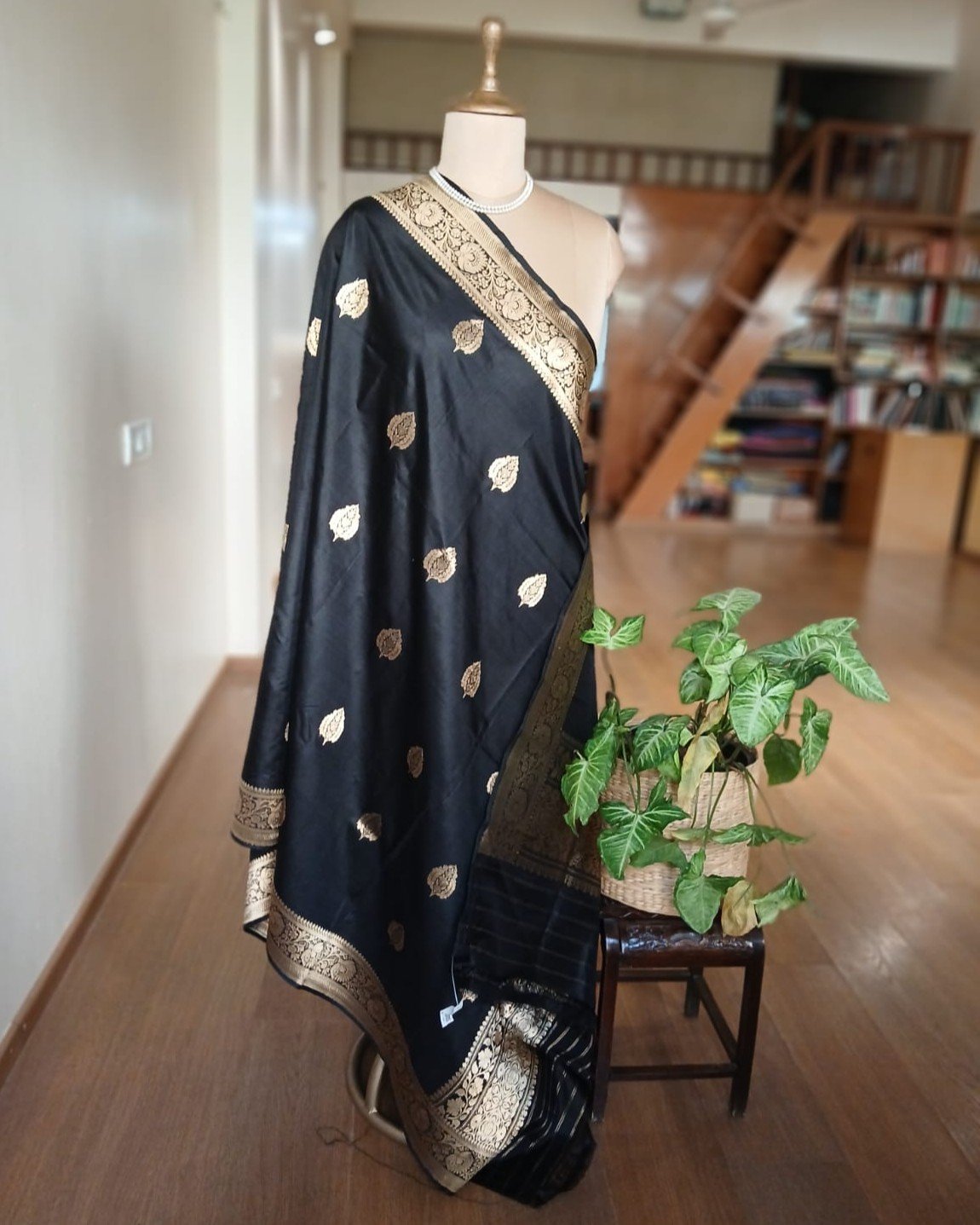 Banarasi Pure Katan Silk Dupatta – (DUPT0050) - Image 4