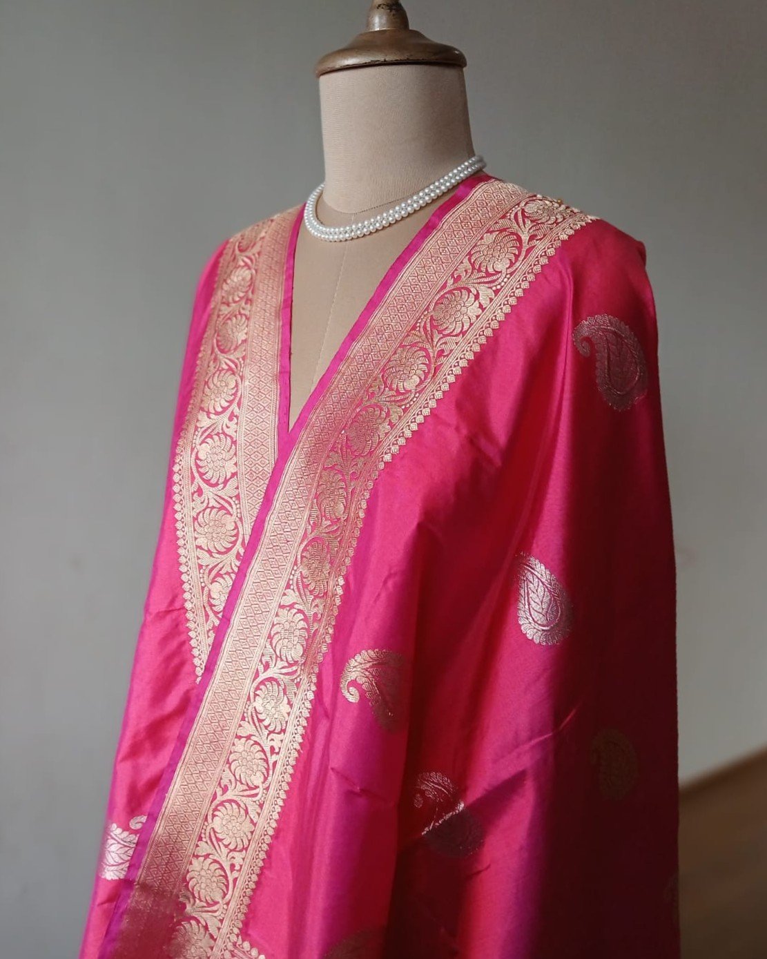 Banarasi Pure Katan Silk Dupatta β (DUPT0052) - Image 3