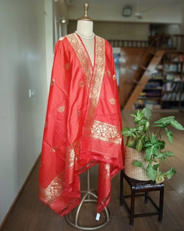 Banarasi Pure Katan Silk Dupatta – (DUPT0041)