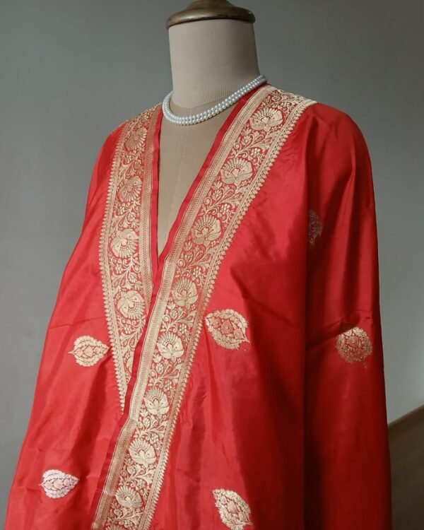 Banarasi Pure Katan Silk Dupatta – (DUPT0041) - Image 3