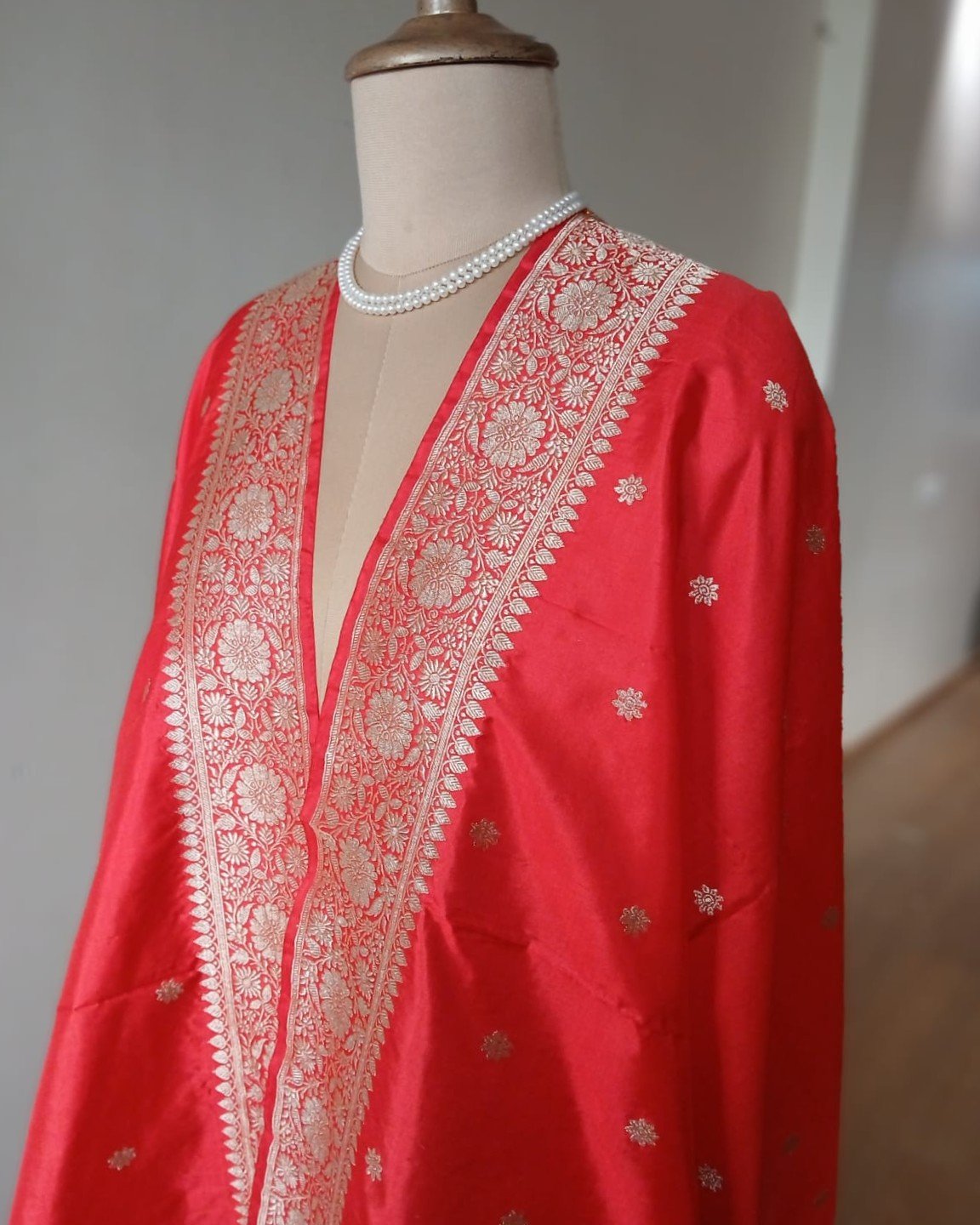 Banarasi Pure Katan Silk Dupatta – (DUPT0046) - Image 3