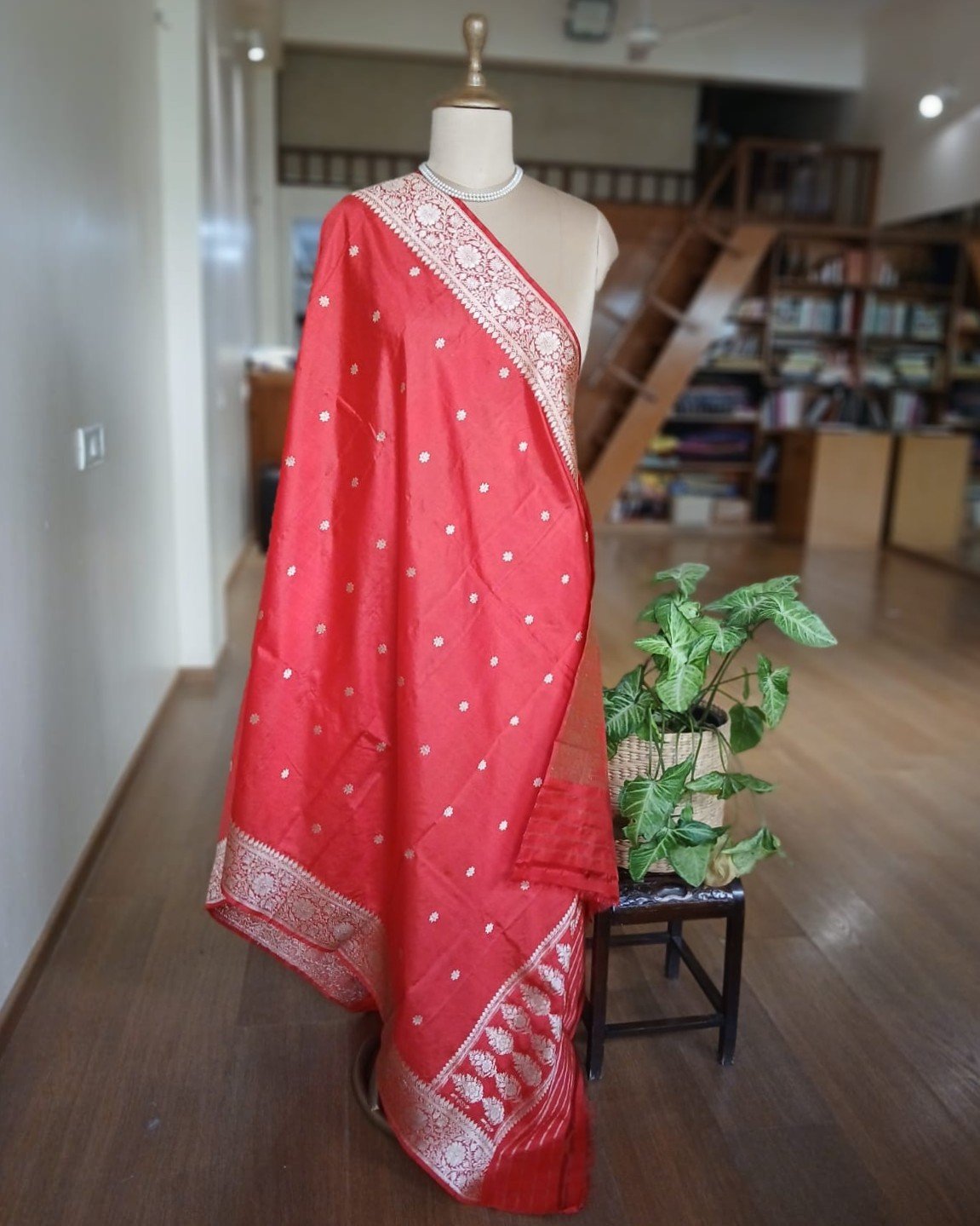 Banarasi Pure Katan Silk Dupatta – (DUPT0046) - Image 4