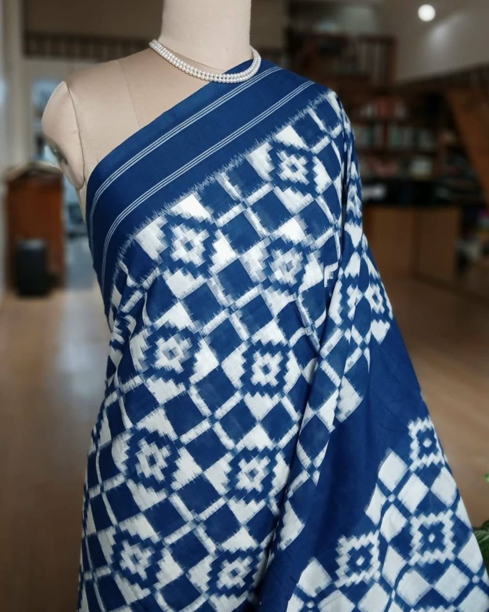 Nalgonda Double Ikat Cotton Saree – (NDIC0004) - Image 4