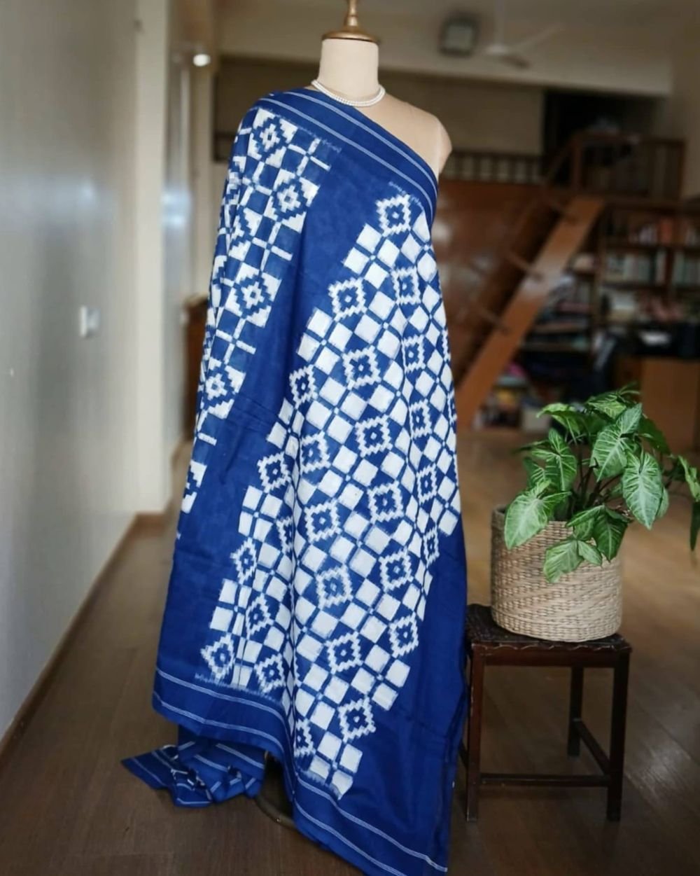 Nalgonda Double Ikat Cotton Saree – (NDIC0004) - Image 6