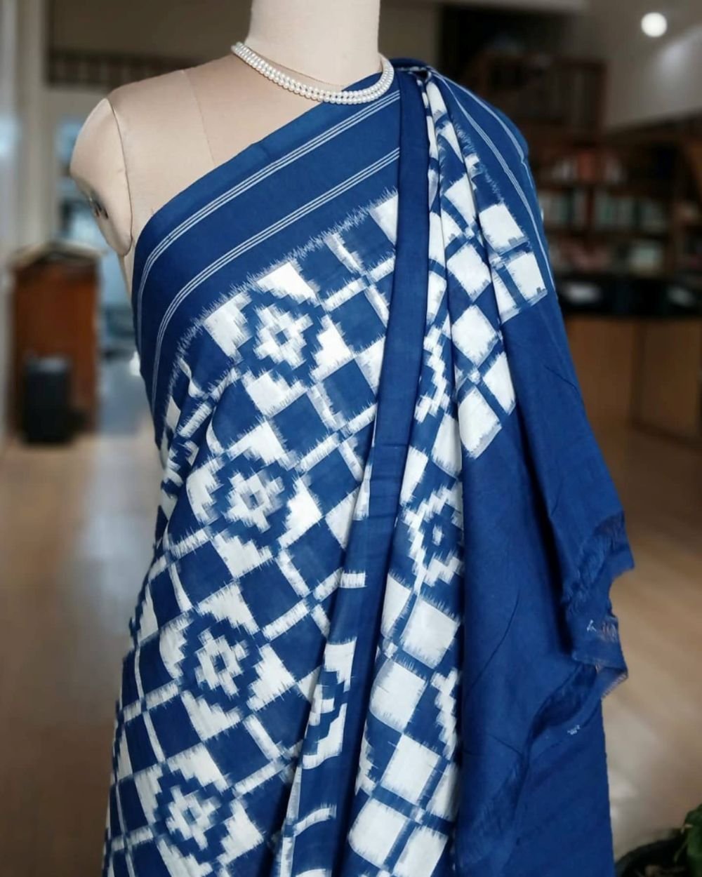 Nalgonda Double Ikat Cotton Saree – (NDIC0004) - Image 5