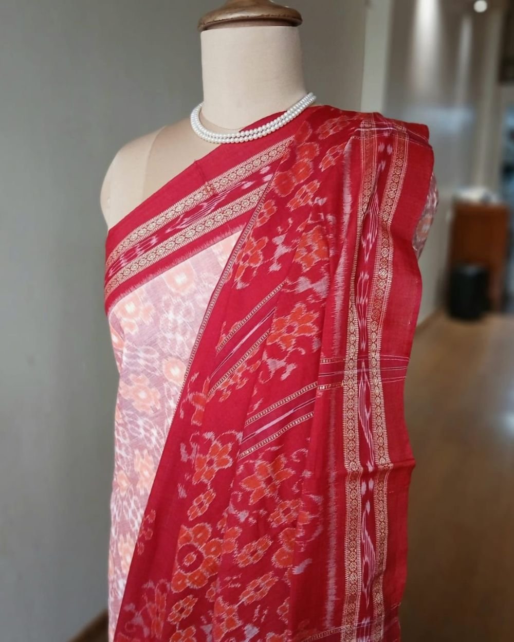 Nuapatna single Ikat Saree - (NSIS0008) - Image 6