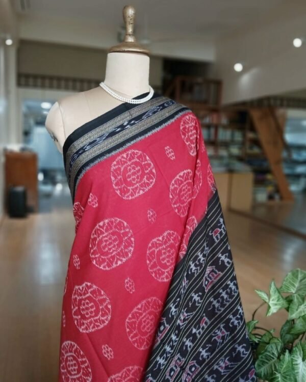 Nuapatna single Ikat Saree - (NSIS0010) - Image 3