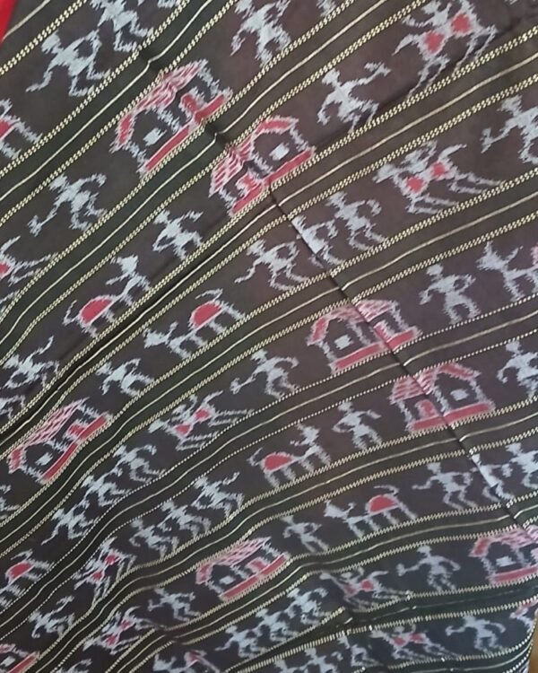 Nuapatna single Ikat Saree - (NSIS0010) - Image 9