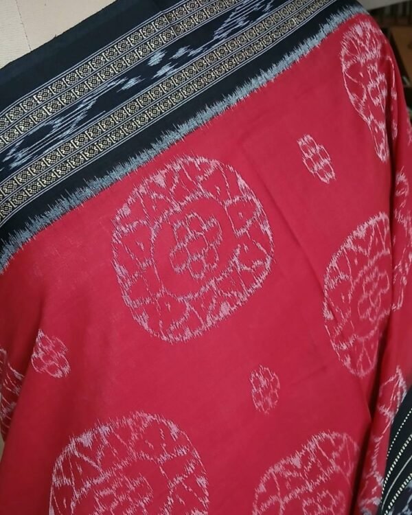 Nuapatna single Ikat Saree - (NSIS0010) - Image 4