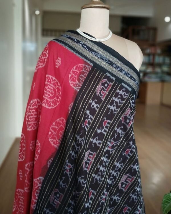 Nuapatna single Ikat Saree - (NSIS0010) - Image 8