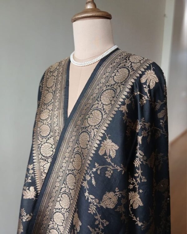Banarasi Pure Katan Silk Jungla Dupatta – (DUPT0056) - Image 3