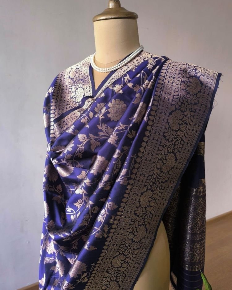 Banarasi Pure Katan Silk Dupatta – (DUPT0057) - Image 2