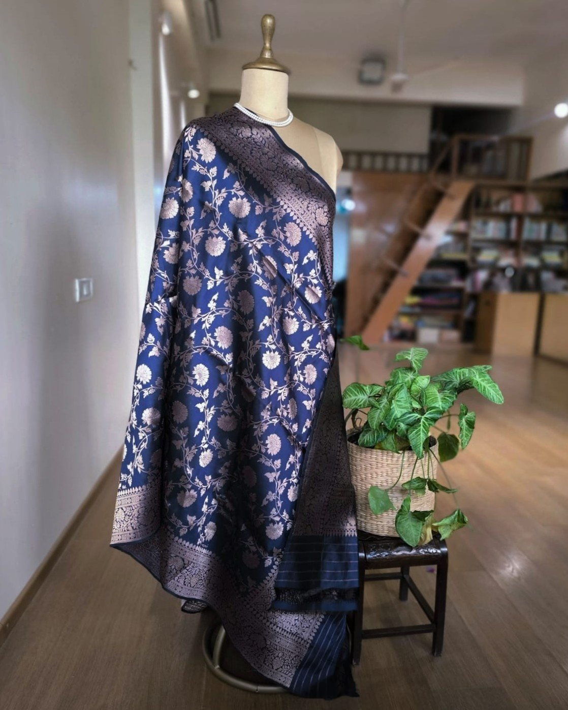 Banarasi Pure Katan Silk Dupatta – (DUPT0057) - Image 4