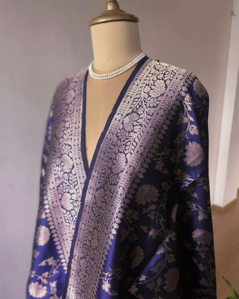 Banarasi Pure Katan Silk Dupatta – (DUPT0057) - Image 3