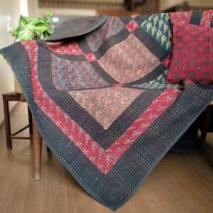 Patchwork Two-Layer Ajrakh Quilt (Godhri) – (APDG0007)