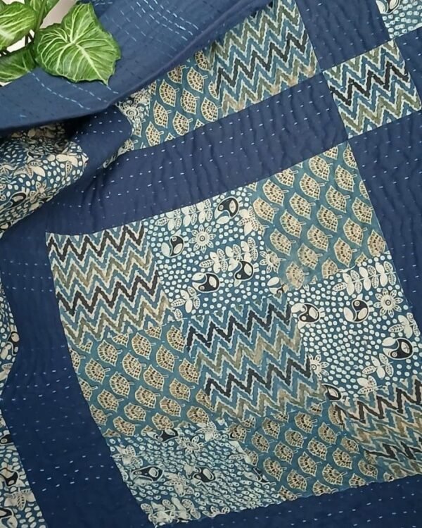 Patchwork Two-Layer Ajrakh Quilt (Godhri) – (APDG0008) - Image 2