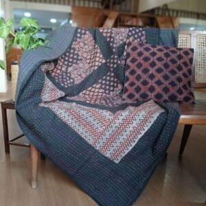 Patchwork Two-Layer Ajrakh Quilt (Godhri) – (APDG0009)