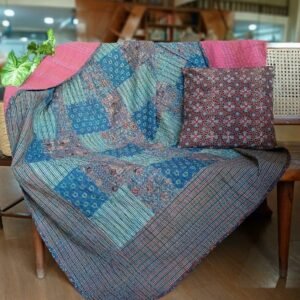 Patchwork Two-Layer Ajrakh Quilt (Godhri) – (APDG0010)