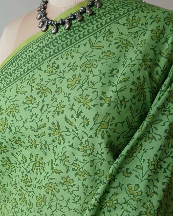 Banjara Blockprint in Mul Cotton from Ahmedabad - (BMCA0001) - Image 2