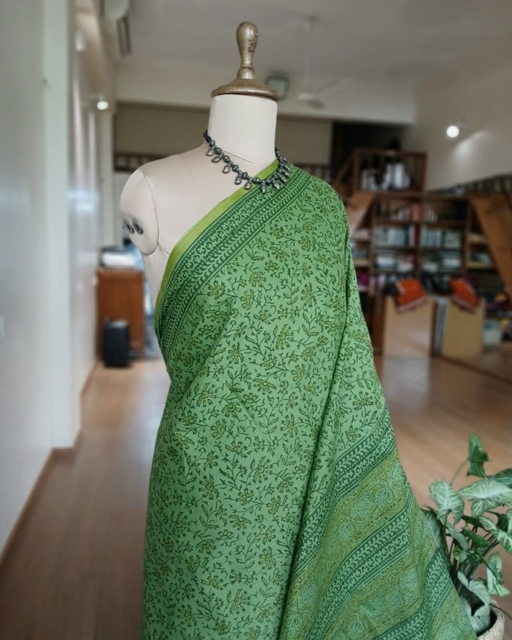 Banjara Blockprint in Mul Cotton from Ahmedabad - (BMCA0001) - Image 4
