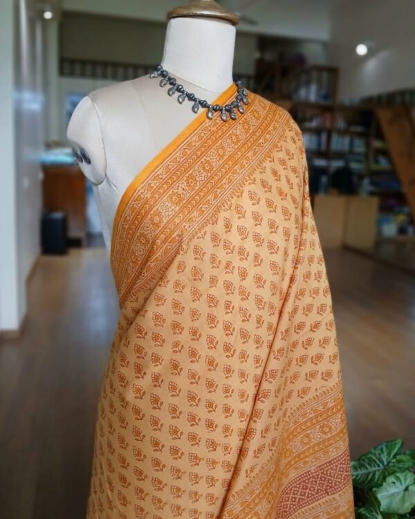 Banjara Blockprint in Mul Cotton from Ahmedabad - (BMCA0002) - Image 2