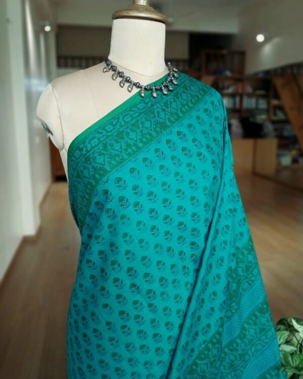 Banjara Blockprint in Mul Cotton from Ahmedabad - (BMCA0003) - Image 2