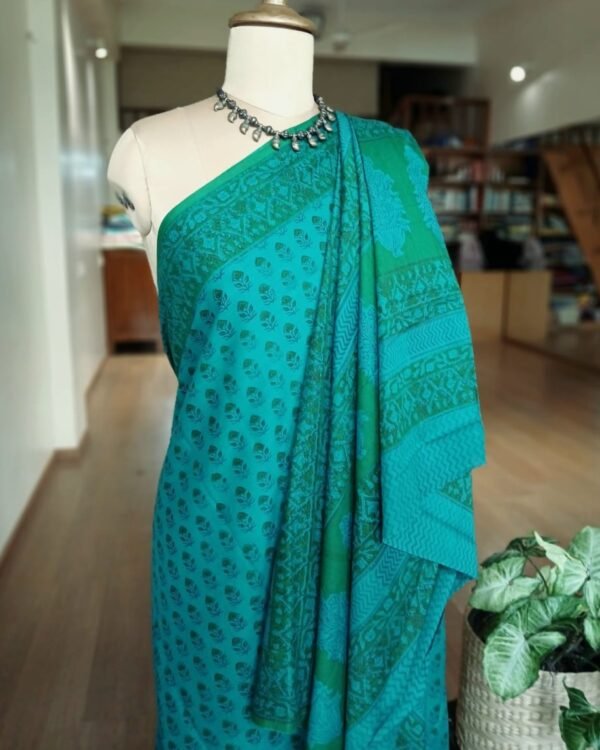 Banjara Blockprint in Mul Cotton from Ahmedabad - (BMCA0003) - Image 3