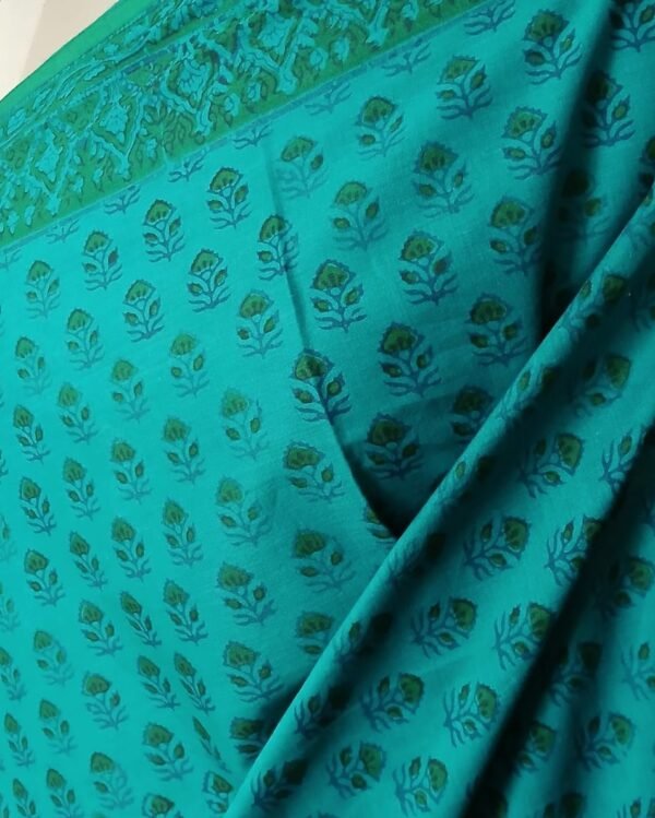 Banjara Blockprint in Mul Cotton from Ahmedabad - (BMCA0003) - Image 5