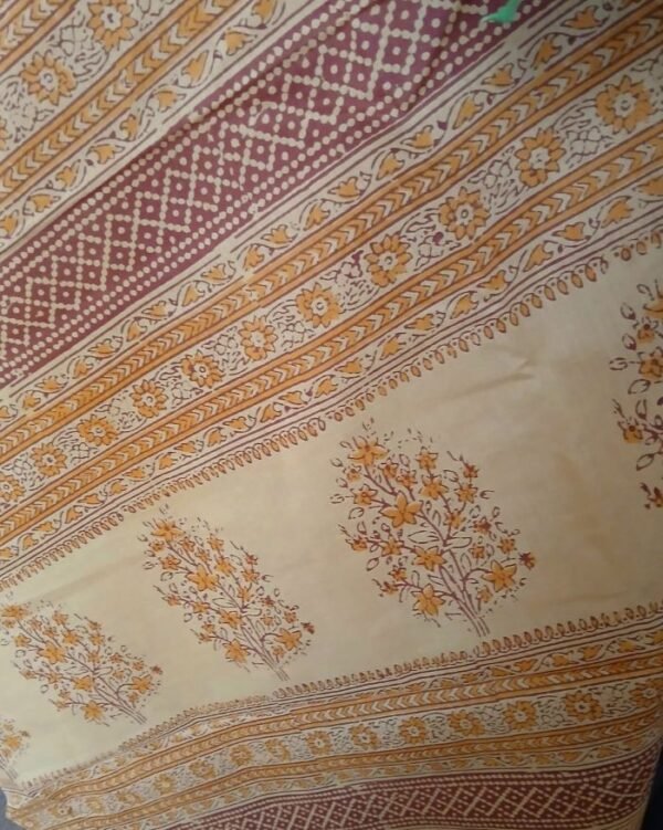 Banjara Blockprint in Mul Cotton from Ahmedabad - (BMCA0005) - Image 5