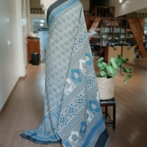Ajrakh Mul Cotton Saree – (AMCS1026)