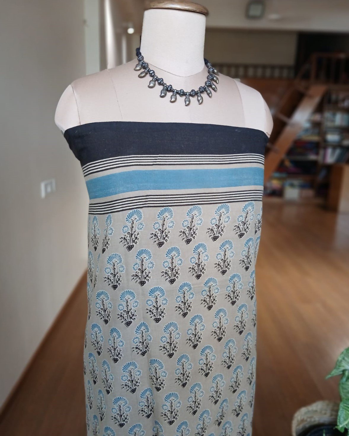 Ajrakh Mul Cotton Saree – (AMCS1032) - Image 8