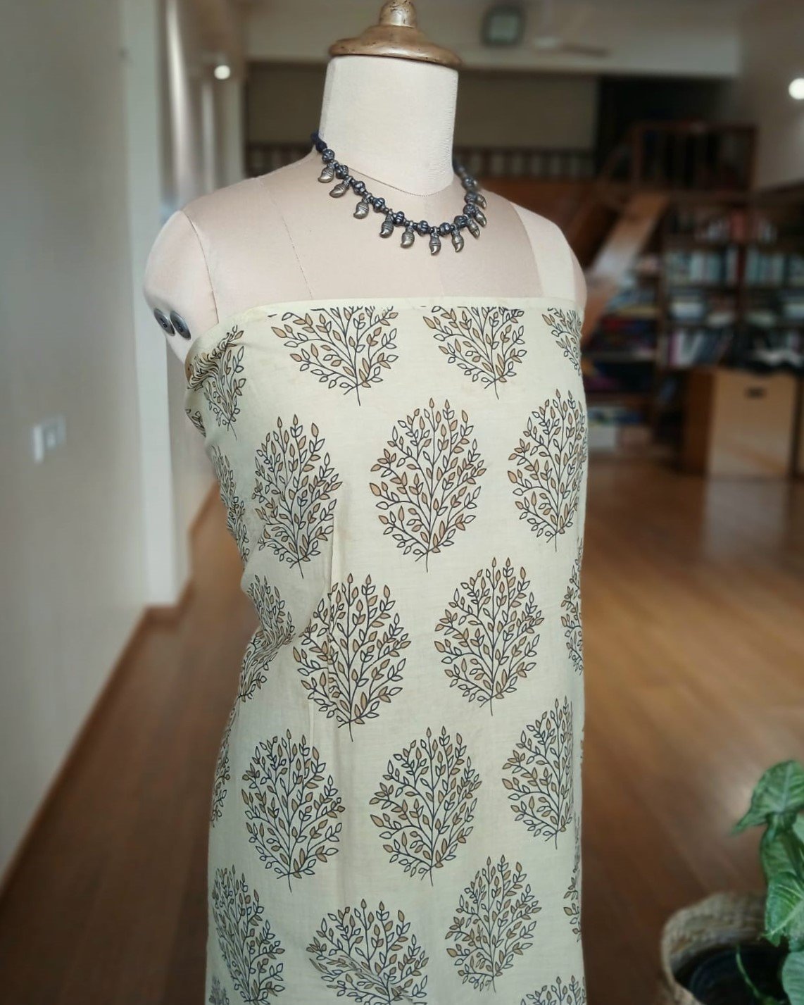 Ajrakh Mul Cotton Saree – (AMCS1022) - Image 8