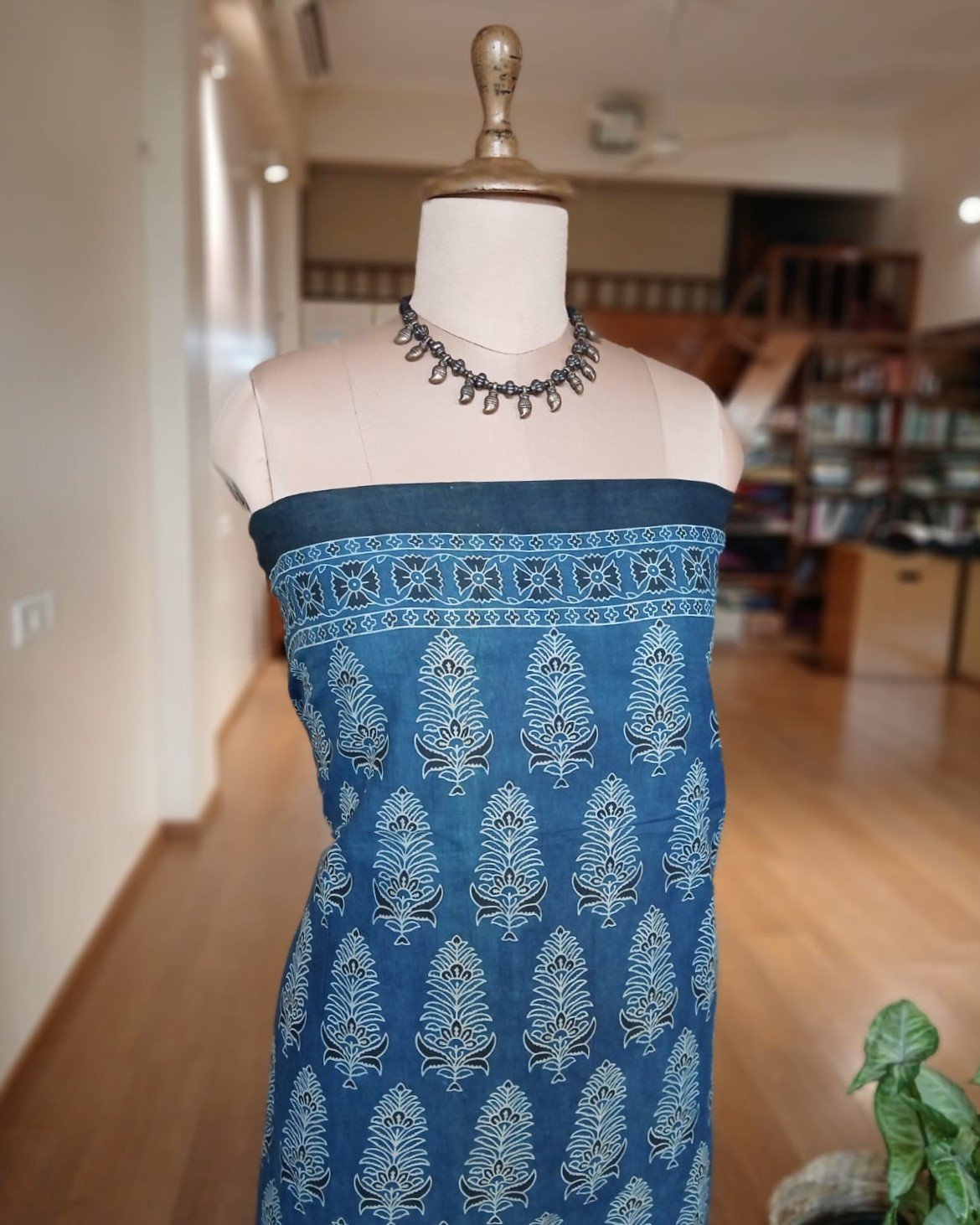 Ajrakh Mul Cotton Saree – (AMCS1024) - Image 8