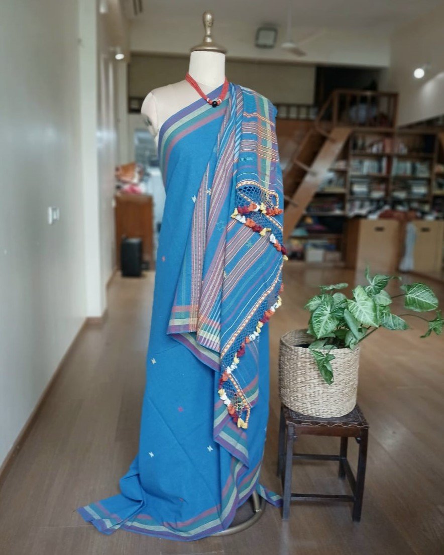 Bhujodi Saree handwoven in Kala Cotton – (BHUJ0045)