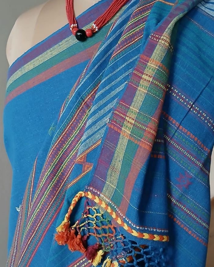 Bhujodi Saree handwoven in Kala Cotton – (BHUJ0045) - Image 3