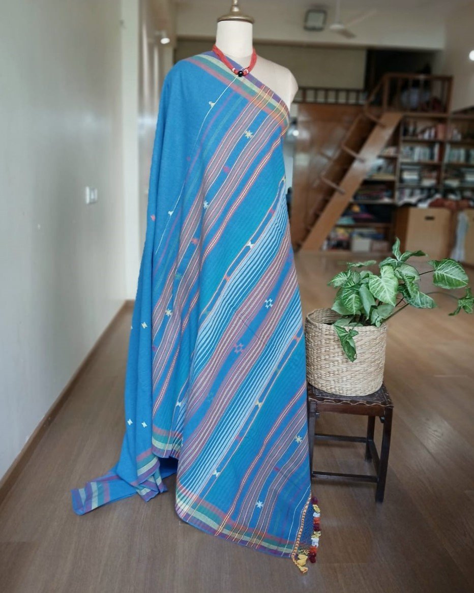 Bhujodi Saree handwoven in Kala Cotton – (BHUJ0045) - Image 6