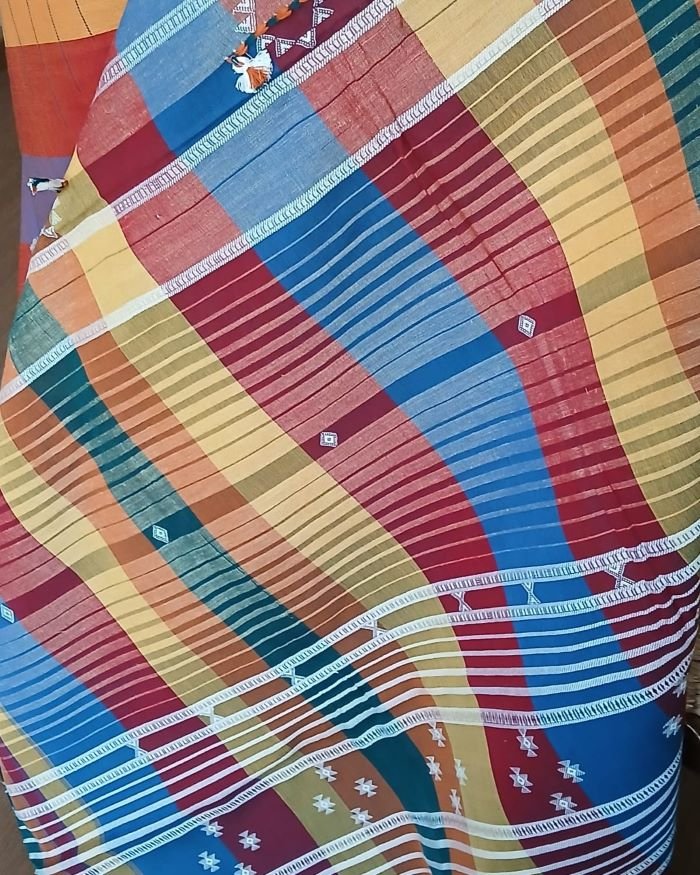 Bhujodi Saree handwoven in Kala Cotton – (BHUJ0055) - Image 8