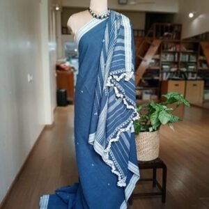 Bhujodi Saree handwoven in Kala Cotton – (BHUJ0044)