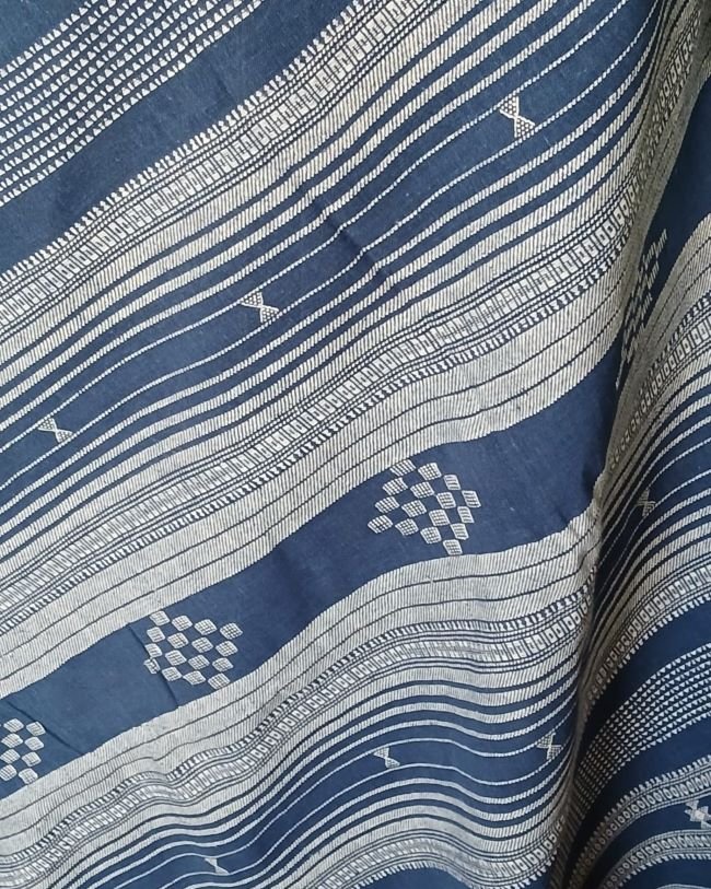 Bhujodi Saree handwoven in Kala Cotton – (BHUJ0044) - Image 7